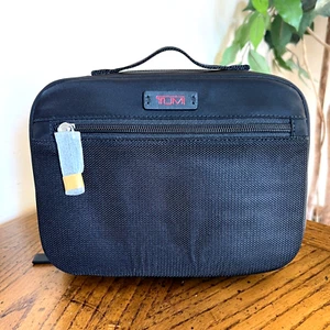 TUMI 3 Split Travel Kit Luggage Accessory Toiletry Bag Zipper Pockets Black NWOT - Picture 1 of 11