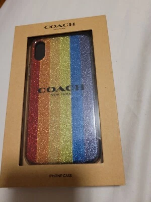 NWT - COACH Limited Edition F75855 Glitter Rainbow plastic iPhone X cover - Image 1 of 2