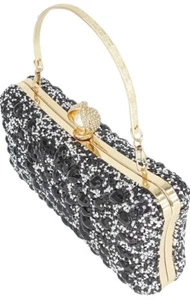 Rhinestone Clutch Purses Women Evening Wedding Formal Round Crystal Diamond Bag - Picture 1 of 7