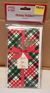 Christmas Money Holders 4 Each You Choose Type & Envelopes 6” x 3” NIB 272N - Picture 1 of 12
