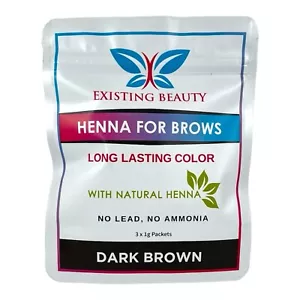 Vorhandene Beauty dunkelbraune Augenbrauen Henna Tönung Pulver Farbstoff - Bild 1 von 2