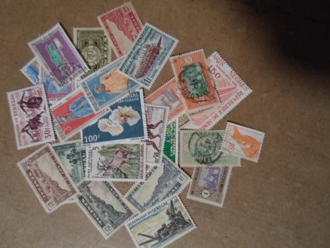 Collection lot 25 different stamps of Senegal Cover