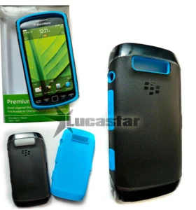 Blackberry 9860-9850 funda premium skin azul y negro - Imagen 1 de 1