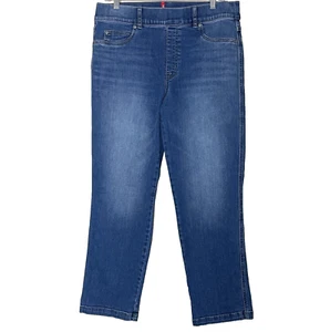Spanx Straight Leg Jeans XL Pull On Denim Jeans in Vintage Indigo 20356R Stretch - Picture 1 of 12