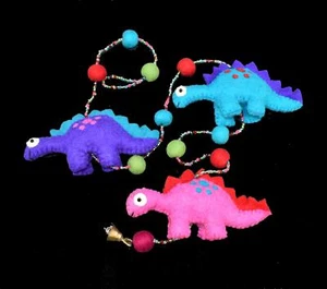 Dinosaur Hanging String Decoration Fair Trade Ethnic Boho Hippy - Picture 1 of 3