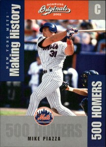 2002 Donruss Originals Making History #6 Mike Piazza /800 - NM-MT