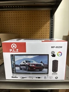 Reproductor estéreo para automóvil PLZ MP-902W negro con pantalla táctil inalámbrico doble Din - Imagen 1 de 1