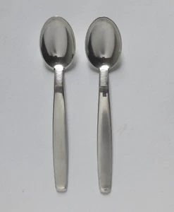 Frantz Hingelberg Denmark Vintage Art Deco Sterling Silver 2 x Teaspoons #18 - Picture 1 of 4
