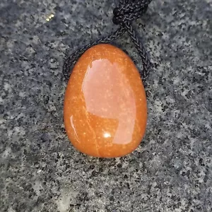 Aventurine Orange Pendant with Band Sun Girasole No.A Orange Quartz Gemstones - Picture 1 of 2