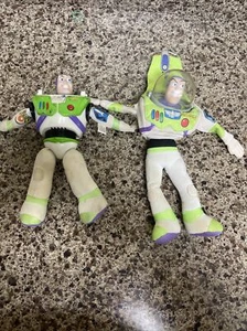 Lot Of 2 Vintage Buzz Lightyear 1995 Burger King Disney Toy Story Plush Puppet - Picture 1 of 13