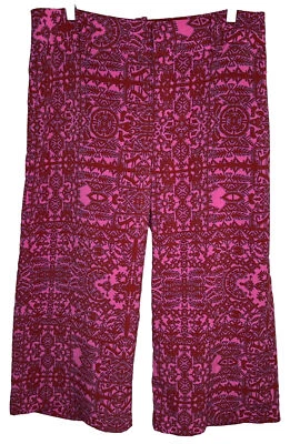 Pantalón Corto Coldwater Creek Alhambra Talla 10 Ajuste Natural Elastizado Estampado Étnico Foto 1 de 4