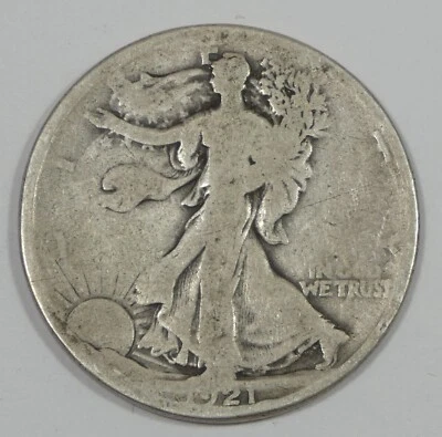 1921 Walking Liberty Half Dollar GOOD Silver 50c - Image 1 of 4