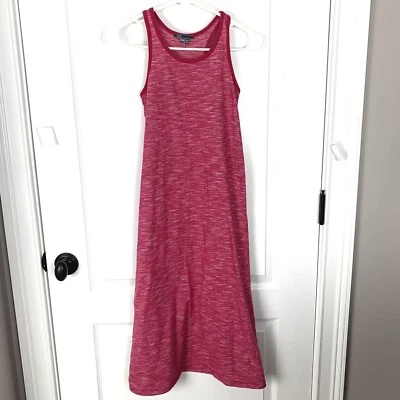 Maxi Vestido VINCE Niña M Sin Mangas Rosa Jaspeado Largo Corredor Espalda Mediano Foto 1 de 4