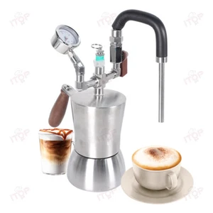 Portable Steam Milk Frother Home Camping Espresso Coffee Frother with 2 Boiler - Picture 1 of 16