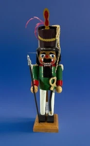 17 inches Christmas Nutcracker Soldier with Staff, Sword and Feathered Cap - Picture 1 of 10