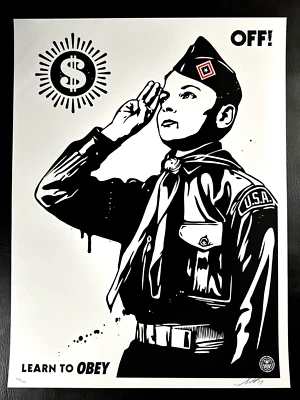A - Shepard Fairey - Learn to Obey - Off - Wasted Years - 2014 - # 402/450 - Image 1 of 3