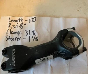 NOS Specialized Threadless Alloy Stem 100mm 8 Degree 31.8 Steerer 1 1/8 - Picture 1 of 3