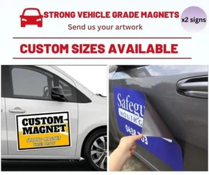 Car Vehicle Magnetic Signs Full Printed Glossy Car Door Magnetic Business Signs - Picture 1 of 6