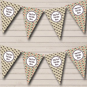 Vintage Retro Pipes And Moustache Personalised Retirement Party Bunting Banner - Picture 1 of 1
