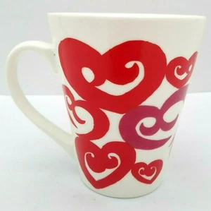 Starbucks Red Heart Coffee Mug White Tea Cup Valentine Love 12 fl oz So Cute! - Picture 1 of 10