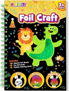Dinosaur Art Craft Activity for Kids: Fun Foil Dinosaur & Animal DIY Toy Kit - Picture 1 of 7