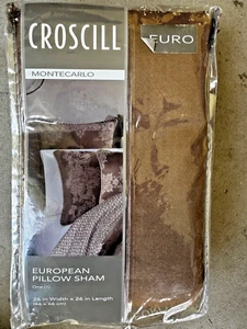Croscill European Pillow Sham Montecarlo Cognac 26"X26" NEW!!! - Picture 1 of 3