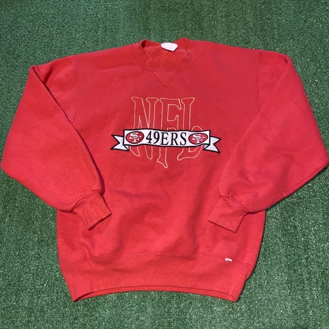 VTG 90s NFL San Fransisco 49ers Pullover Hoodie Sweatshirt - Mens Size Medium M Cover