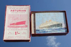 ROYAL MAIL LINE RMS ASTURIAS RARE AS SOLD ONBOARD COMPANY ISSUED JIGSAW PUZZLE - Picture 1 of 4