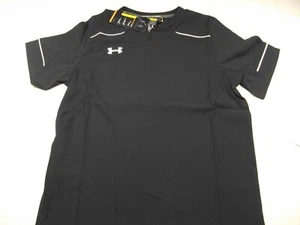 Under Armour Baseball 1/4 Zip Black Pullover Cage Short Sleeve Jacket Youth XL - Picture 1 of 8
