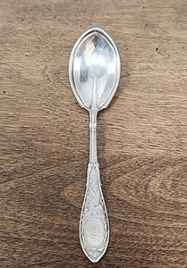 ANTICO CUCCHIAIO SPECIALE MERMOD JACCARD STERLING - MONOGRAMMATO - DRAGO ALATO? - Foto 1 di 9