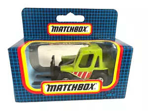 MB61 Matchbox Green Fork-Lift Black Tine - Sealed 1990 Blue Window Box Die Cast - Picture 1 of 4