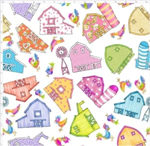 Tela de algodón Loralie Fun Farm 692599 Barn Storm por comprar - Imagen 1 de 1