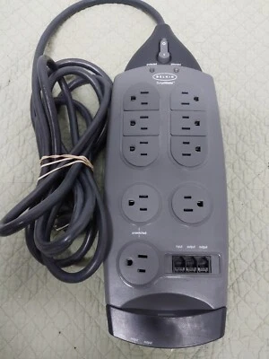 Belkin SurgeMaster F9G930-10-GRY surge protector 9 outlets - Image 1 of 3