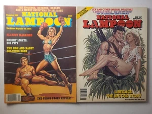 2 NATIONAL LAMPOON Magazines - Dec 1985 (Rocky) & June 1987 (Liberace/Rambo) - Picture 1 of 5