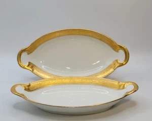 Rosenthal Continental 5132 Gold Encrusted Porcelain Relish Dish • S/2 •Disc Rare - Picture 1 of 14