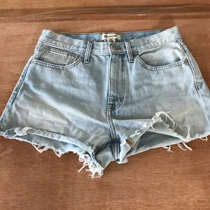 Madewell Relaxed Denim Cut Off Shorts Women 26 Blue High Rise Raw Hem Distressed - Picture 1 of 9