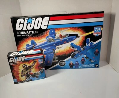 GI Joe Cobra Rattler 224 piezas y ciclo de velocidad Ninja 44 piezas Forever Clever nuevo en caja Foto 1 de 4