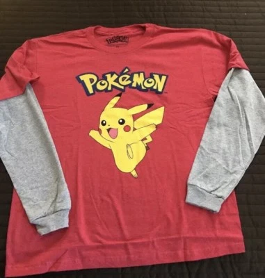 Pokemon Boy's XL  Long Sleeve Shirt - Heather Red - Image 1 of 2