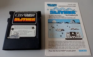 Jeu "Slither" pour COLECOVISION en loose + notice en anglais (n°7458S) - Imagen 1 de 5