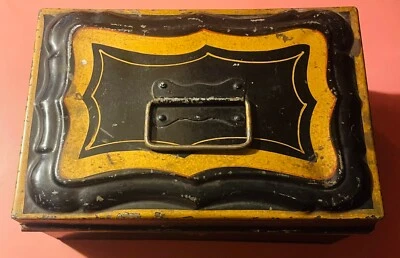 Caja de documentos/efectivo de metal antigua Foto 1 de 4