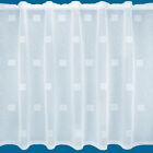 Straight And Wave Base Net Curtains With Slot Top Heading ~ White Net Curtain