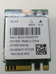 Dell D4V21 DW1820 QCNFA344A 802.11 ac WLAN WLAN Bluetooth WLAN Karte - Bild 1 von 1