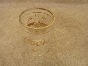 COORS BEER CENTENNIAL BARRIL VIDRIO 1959 HOJA DE ORO RUSH TO THE ROCKIES COLORADO - Imagen 1 de 6