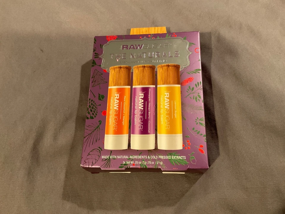 Raw Sugar TheNaturals Lemon Pineapple + Maqui Berry Coconut + Mango Lip Balm - Image 1 of 1