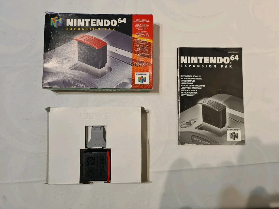 N64 Expansion Pak Official Nintendo 64 Complete Boxed With Booklet - Image 1 of 4