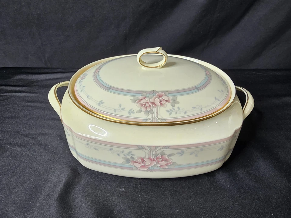 Noritake  Magnificence Oval Covered Vegetable Bowl - Image 1 of 2