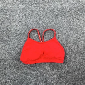 Lululemon Sports Bra Womens 2 Red Strappy Back Athletic Yoga Gym Activewear Top - Picture 1 of 8