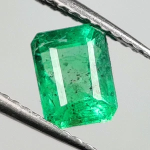 1.03 CT - Natural Zambian Emerald Octagon unique Luster Gem - 9458 - Picture 1 of 2