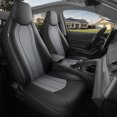Luxury Grey Leatherette  Front Car Seat Covers SEAT ALHAMBRA TOLEDO - Image 1 of 4