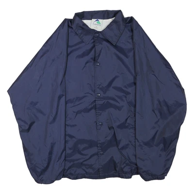 AUGUSTA Mens Navy Blue Button Jacket M Polyester Blend Plain Lightweight Casual - Image 1 of 4